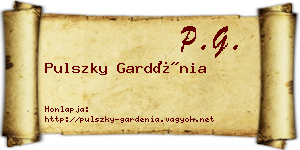 Pulszky Gardénia névjegykártya